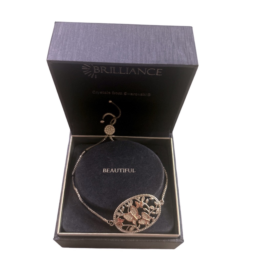Brilliance fine silver plate bracelet